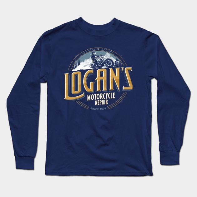 Logan's Motorcycle Repair Long Sleeve T-Shirt by djkopet